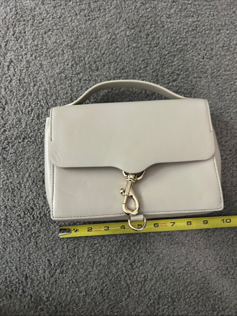 Rebecca minkoff Classic Cream Top-Handle Crossbody Bag with Gold Clasp